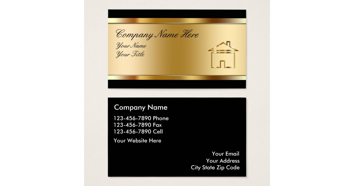 real estate business cards zazzle