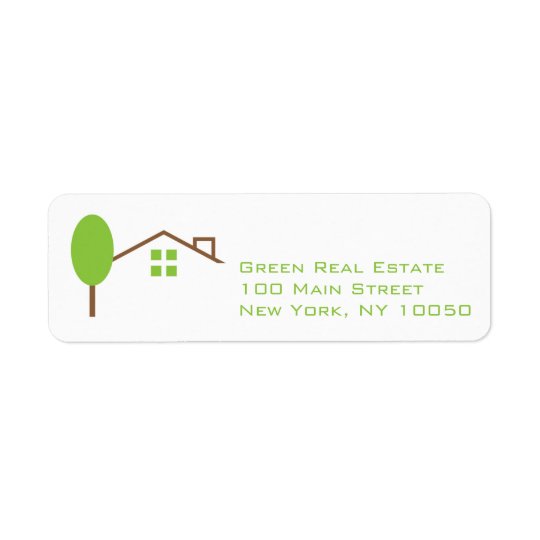 Real Estate Business Return Address Label