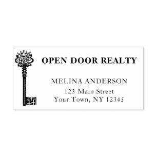 Real Estate Business Vintage Key Self-inking Stamp