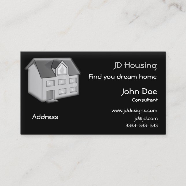 Real estate  businesscards business card (Front)
