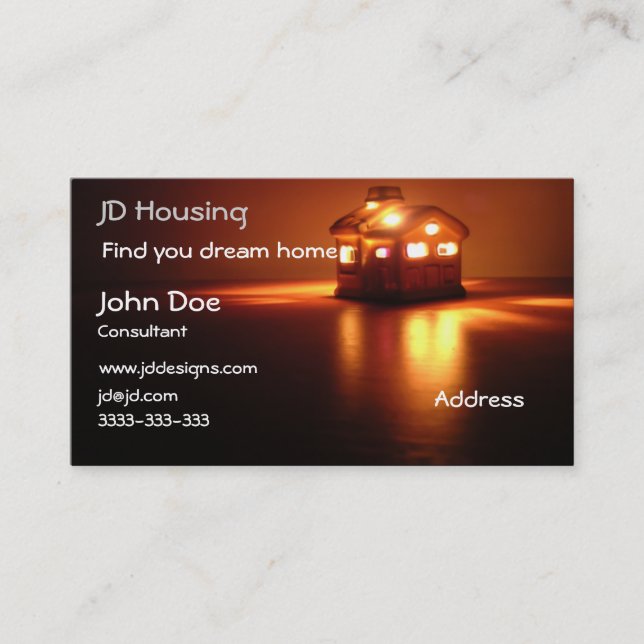 Real estate  businesscards business card (Front)