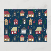 Real Estate Christmas House Pattern Holiday