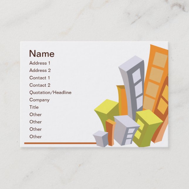 Real Estate - Chubby Business Card (Front)