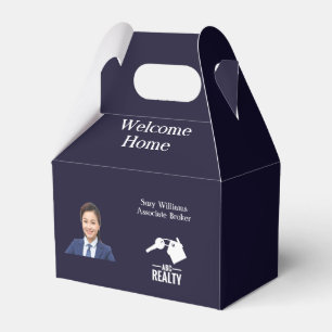 Real Estate Client Dk Blue Closing Gift Favour Box