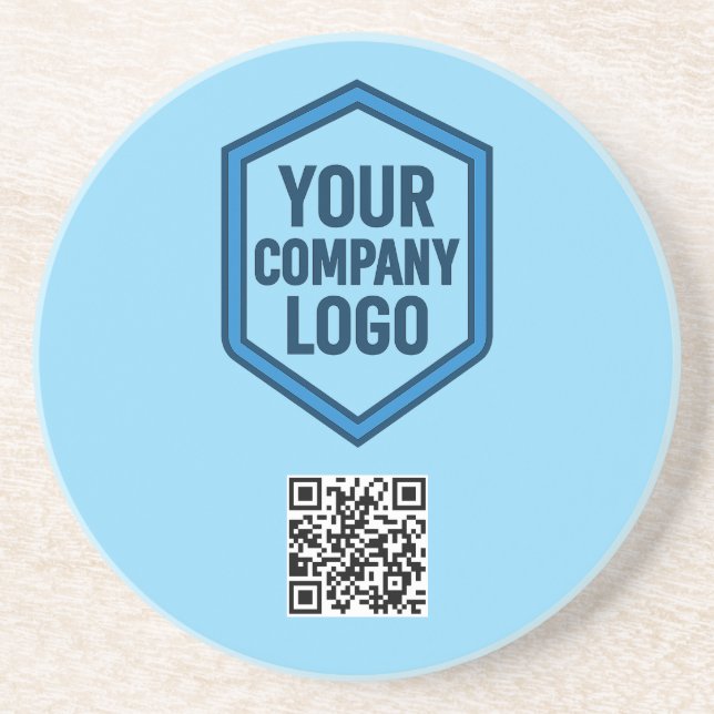 Real Estate Closing Gift Coaster - Logo & QR Code  (Front)