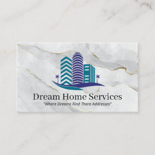 Real Estate   Commercial Properties   Marble Business Card