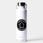 Real Estate Company Add Your Logo Custom Realtor Water Bottle<br><div class="desc">This minimalist custom realtor water bottle is personalized with your realty company logo in the centre. Add your real estate company name and agent on this modern design for a simple gift to present to home buying clients.</div>