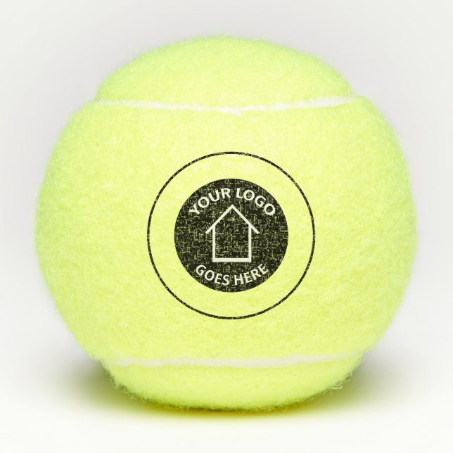 Real Estate Company Add Your Logo Modern Custom Tennis Balls (Front)