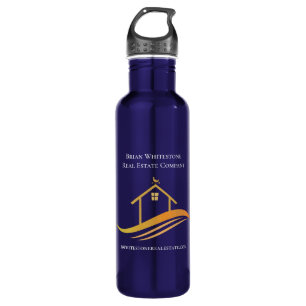 Real Estate Company Chic Gold Personalized Realtor 710 Ml Water Bottle