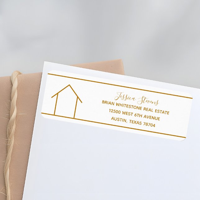 Real Estate Company Chic Gold Return Address (Creator Uploaded)