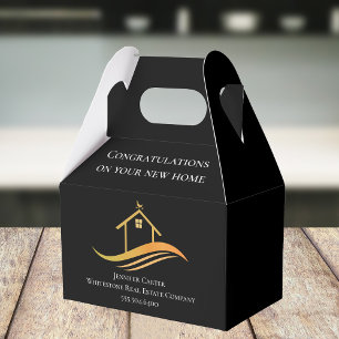 Real Estate Company Custom Congratulations Home Favor Box