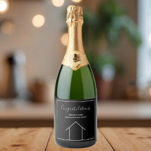 Real Estate Company Custom Housewarming Gift Sparkling Wine Label