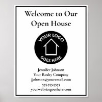 Real Estate Company Custom Logo Open House Welcome