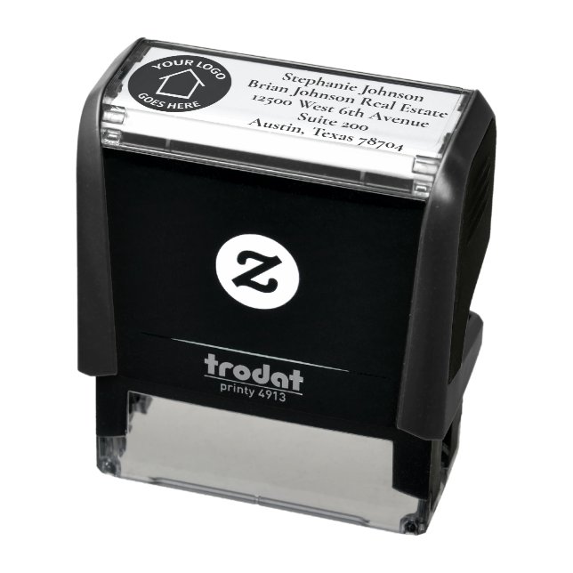 Real Estate Company Custom Logo Return Address Self-inking Stamp (Product)