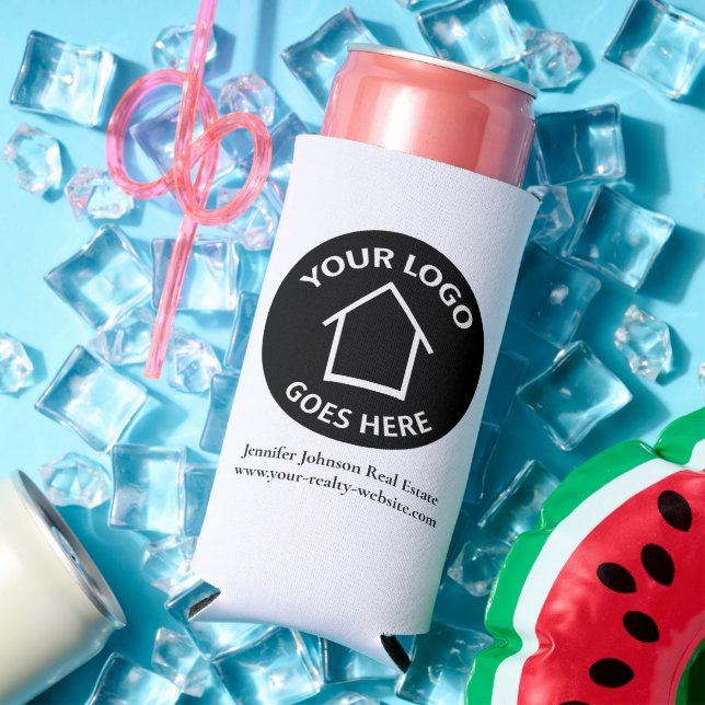 Real Estate Company Custom Logo Simple Marketing Seltzer Can Cooler (In Situ Summer)