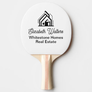 Real Estate Company Customized Realtor Logo Ping Pong Paddle