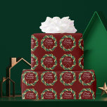 Real Estate Company Elegant Custom Red Christmas Wrapping Paper<br><div class="desc">This beautiful realtor Christmas wrapping paper is custom made with your realty company name under the the agent name in chic green and red typography within a festive holly berry wreath with gold garland wrapping around the greenery. Contemporary holiday gift wrap for agent marketing this winter.</div>