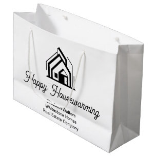 Real Estate Company Logo Customized Realtor Large Gift Bag