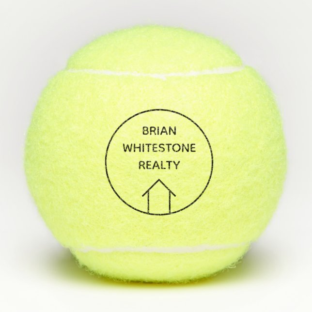 Real Estate Company Modern Custom Marketing Tennis Balls (Front)
