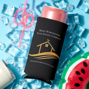 Real Estate Company Open House Custom Marketing Seltzer Can Cooler