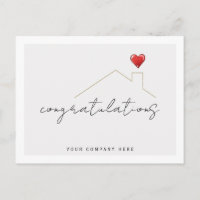 Real Estate Congratulations New Home Heart