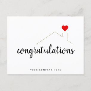 Real Estate Congratulations New Home Postcard