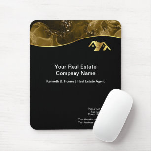Real estate. Construction. Black Gold Mouse Pad
