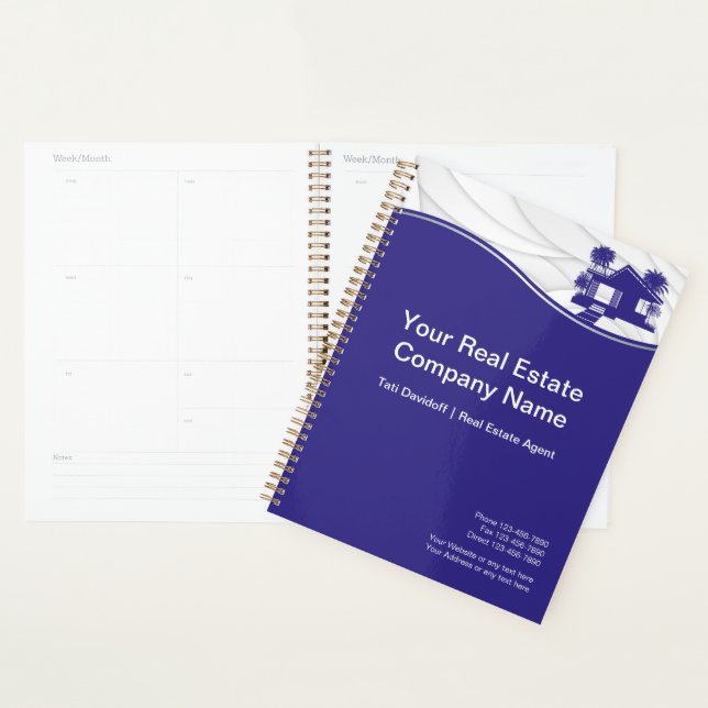 Real estate. Construction. Blue Silver Planner (Display)