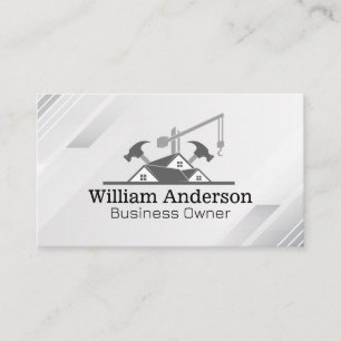 Real Estate Construction   Property Management Business Card