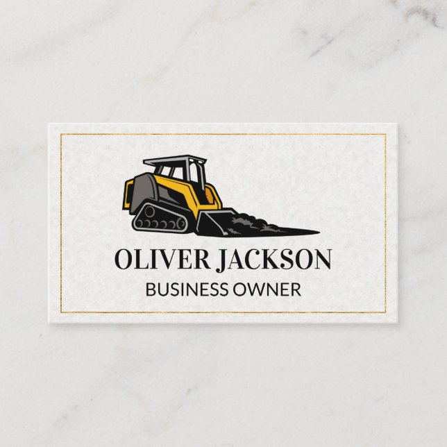 Real Estate Construction Vehicle Business Card (Front)