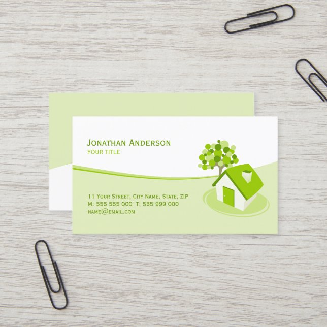 Real Estate Constructions Insurance business cards (Front/Back In Situ)