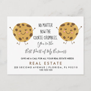real estate COOKIE referrals Announcement Postcard