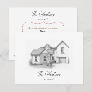 Real Estate Custom Home Photo New Address Card