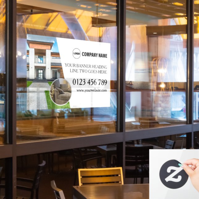 Real Estate Custom Window Cling (Restaurant Window)