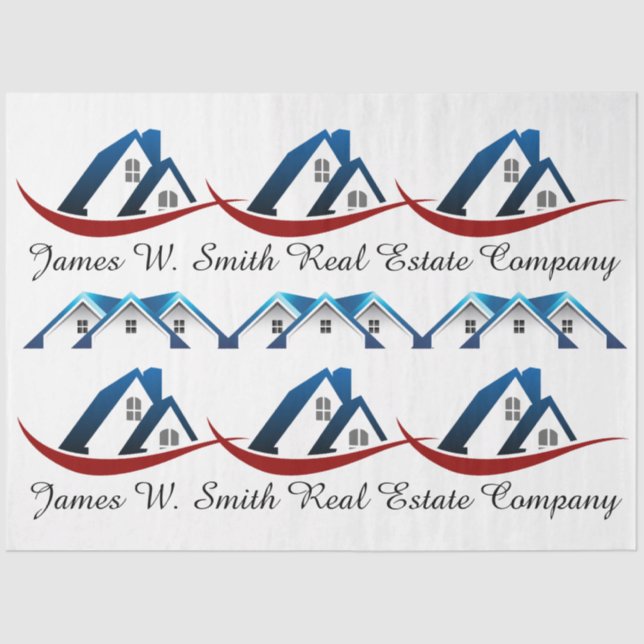 Real Estate Customized Gift Wrap Tissue Paper (Front)
