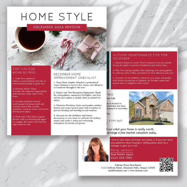Real Estate December Newsletter Promotional Flyer (Creator Uploaded)