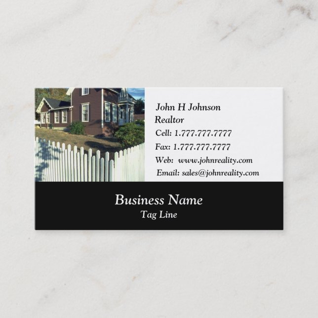 Real Estate Deluxe Business Card (Front)