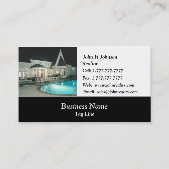 Real Estate Deluxe Business Card (Front)