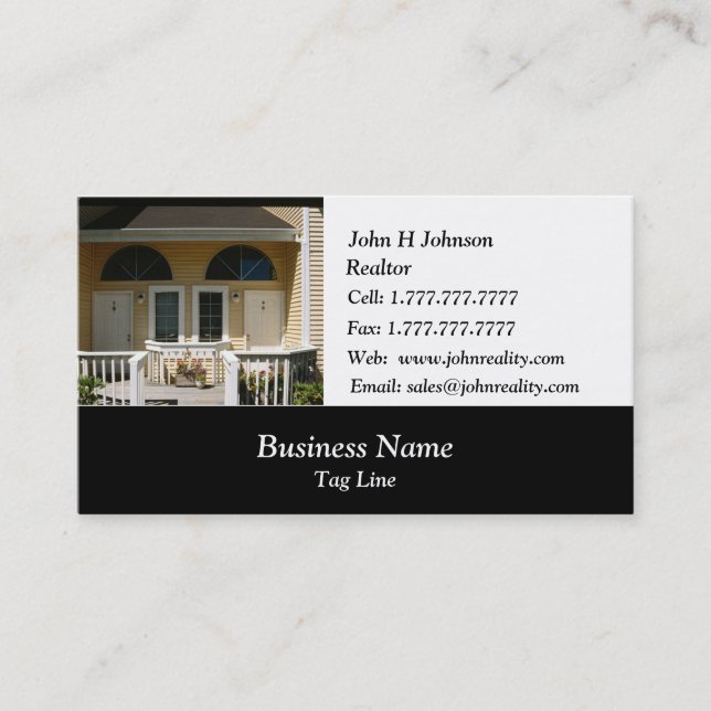 Real Estate Deluxe Business Card (Front)