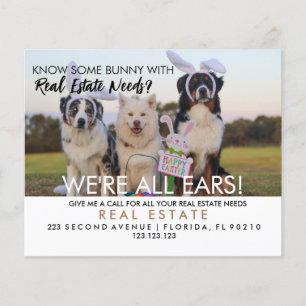 real estate easter bunny referrals Announcement  Flyer