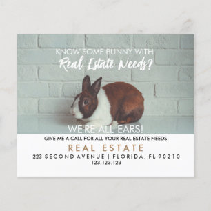 real estate easter bunny referrals Announcement  Flyer