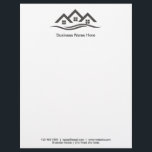 Real Estate Editable Online Letterhead Template<br><div class="desc">Real estate or construction theme editable online letterhead template you can customize. Designed with a house roof graphic and ability to feature your business name on the top and your contact details on the footer at the bottom of the stationary page. Created for a Realtor, Real Estate Agency, Roofing business,...</div>