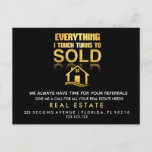 real estate  Everything I touch turns to sold Anno Announcement Postcard<br><div class="desc">Add a personalised message on the reverse side. Designed by The Arty Apples Limited</div>
