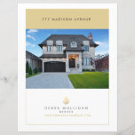 Real Estate Feature Sheet Elegant Custom Flyer<br><div class="desc">This custom-printed Elegant Real Estate Feature Sheet Flyer Template is a great way to impress potential home buyers. Customize it with your company logo or name or special messages.</div>