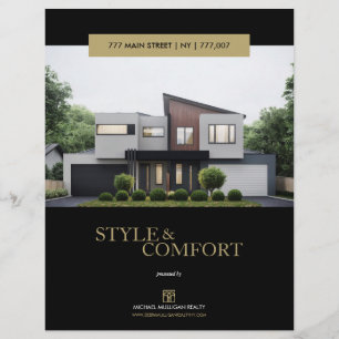 Real Estate Feature Sheet Elegant Custom Flyer