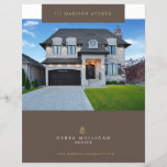 Real Estate Feature Sheet Elegant Custom Flyer<br><div class="desc">This custom-printed Elegant Real Estate Feature Sheet Flyer Template is a great way to impress potential home buyers. Customize it with your company logo or name or special messages.</div>