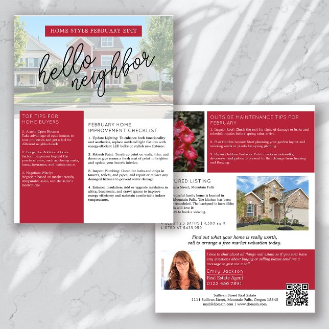 Real Estate February Newsletter Promotional Flyer (Creator Uploaded)