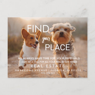 real estate FInd your place Announcement Postcard