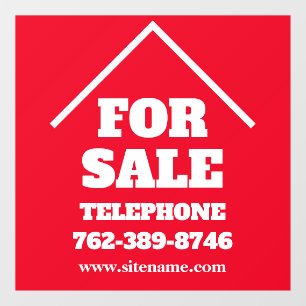 Real Estate For Sale Custom Window Cling