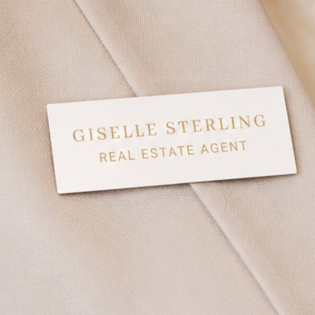 Real Estate Gold Neutral  Name Tag (Creator Uploaded)